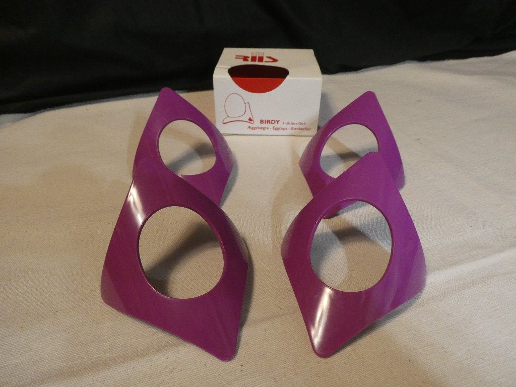 Birdy Eierdop | paars - set van 4 - RIIS, Huis en Inrichting, Keuken | Servies, Kunststof, Overige typen, Ophalen of Verzenden