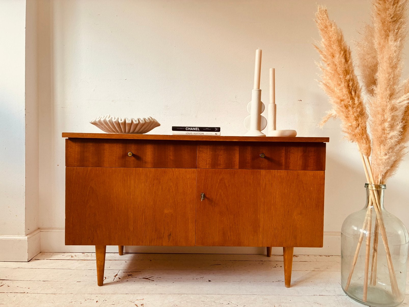 Vintage retro dressoir tv meubel mid century, Huis en Inrichting, Kasten | Dressoirs, Ophalen, Gebruikt, 100 tot 150 cm, Vintage
