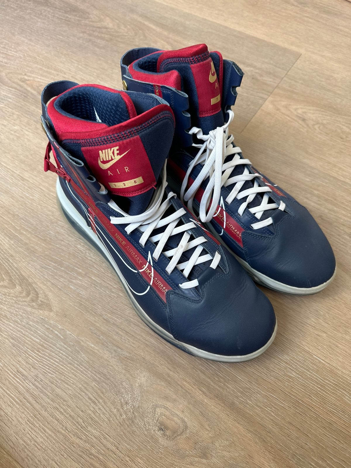 Nike Air Max 720 Saturn Olympic - Maat 45.5, Kleding | Heren, Schoenen, Ophalen of Verzenden, Zo goed als nieuw, Blauw, Sneakers of Gympen