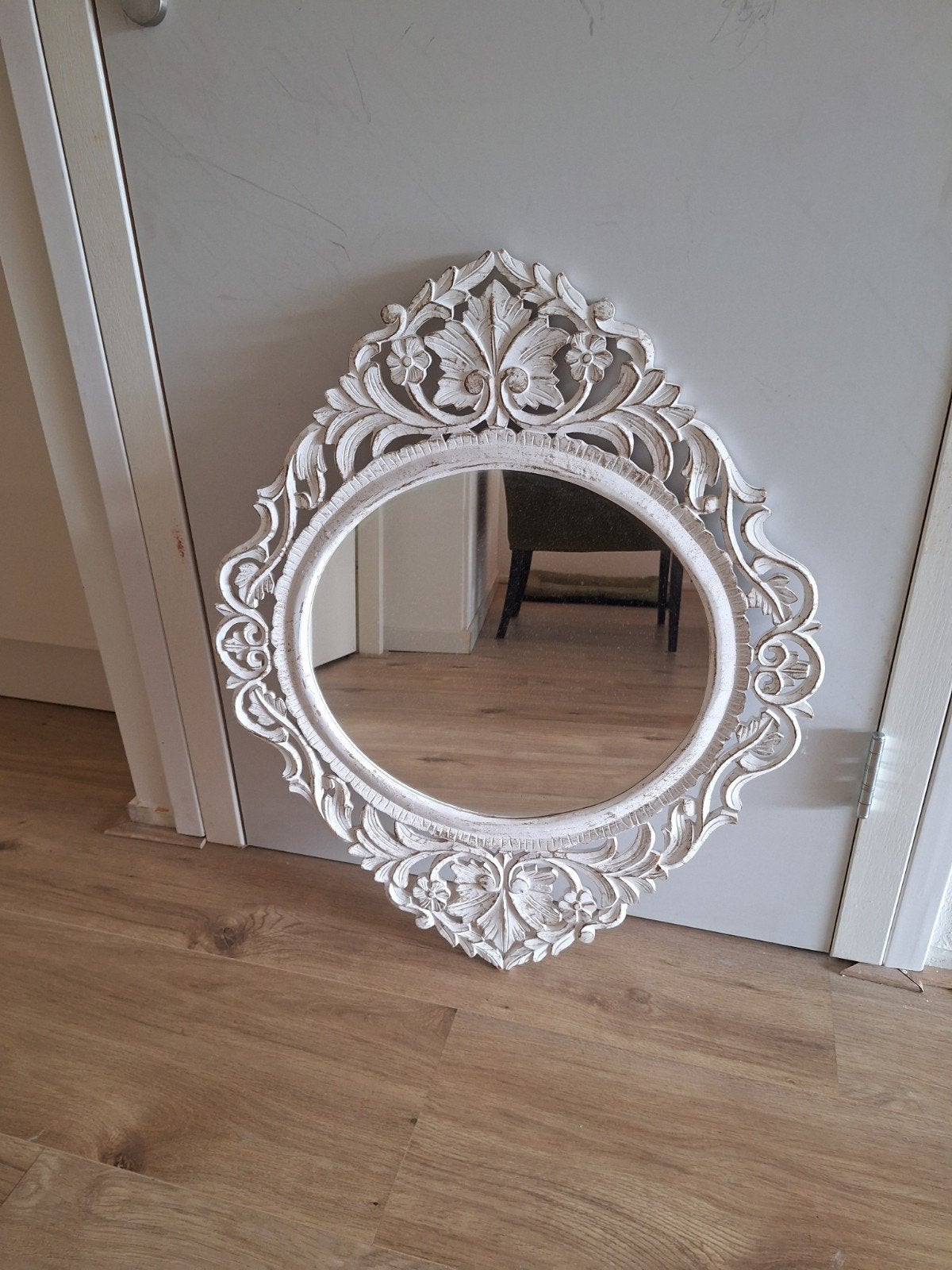 Brocante spiegel van PTMD., Ophalen, Zo goed als nieuw, Minder dan 100 cm, Rechthoekig