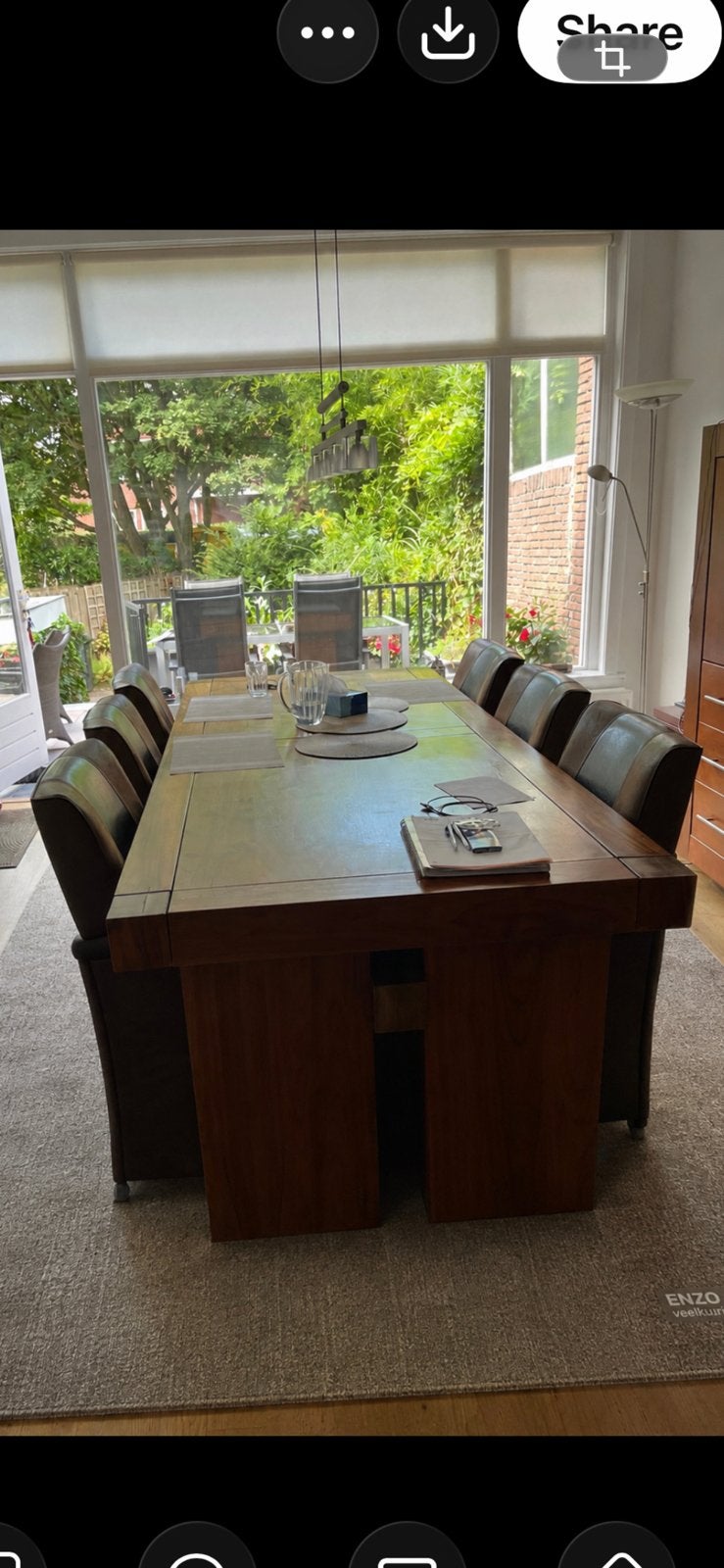 Set of 6 dining room chairs, Huis en Inrichting, Ophalen, Kunststof, Gebruikt, Bruin