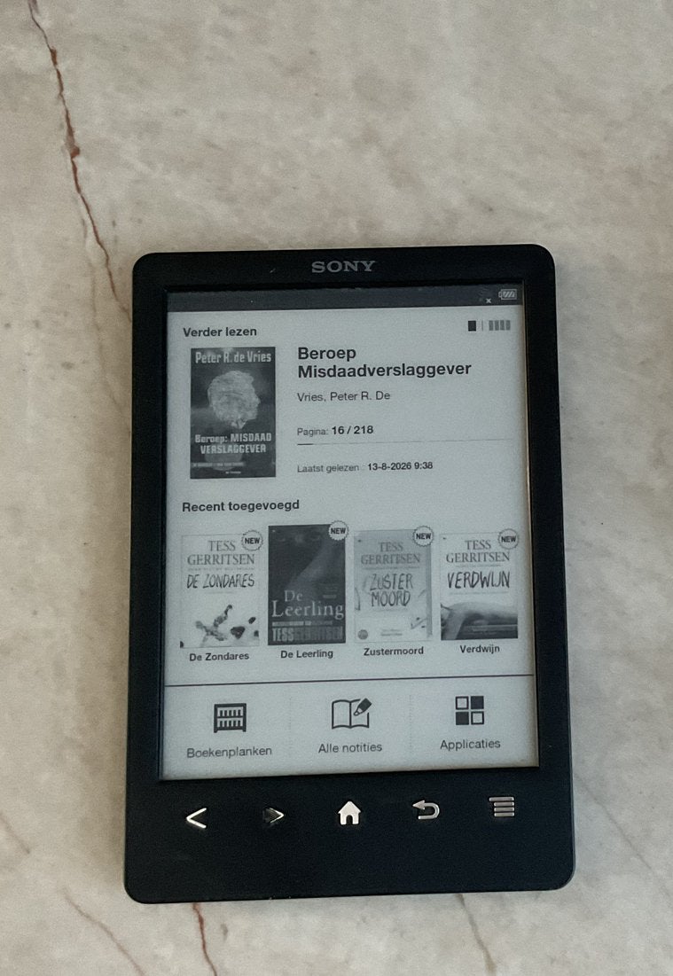 💥Goedwerkende Sony E‑Reader met 200+ Boeken💥, Ophalen of Verzenden, Zo goed als nieuw, Touchscreen