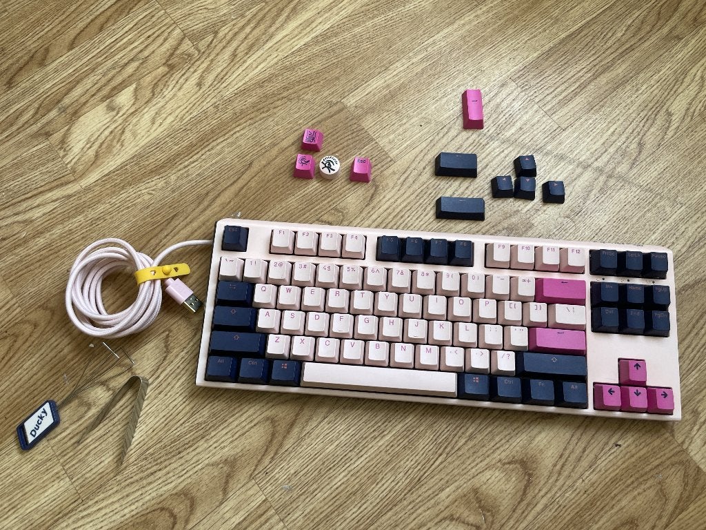 Ducky One 3 Fuji TKL met Cherry MX Red, Gebruikt, Gaming toetsenbord, Ophalen of Verzenden, Qwerty