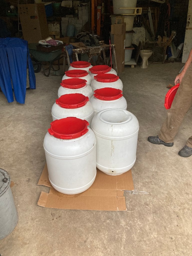 Plastic tonnen, Minder dan 75 liter, Ophalen, Gebruikt, Kunststof