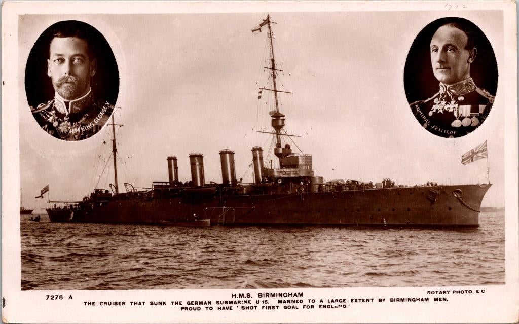 HMS Birmingham | Postcard Royal Navy England (1911), Verzenden, Voor 1920, Ongelopen, Engeland
