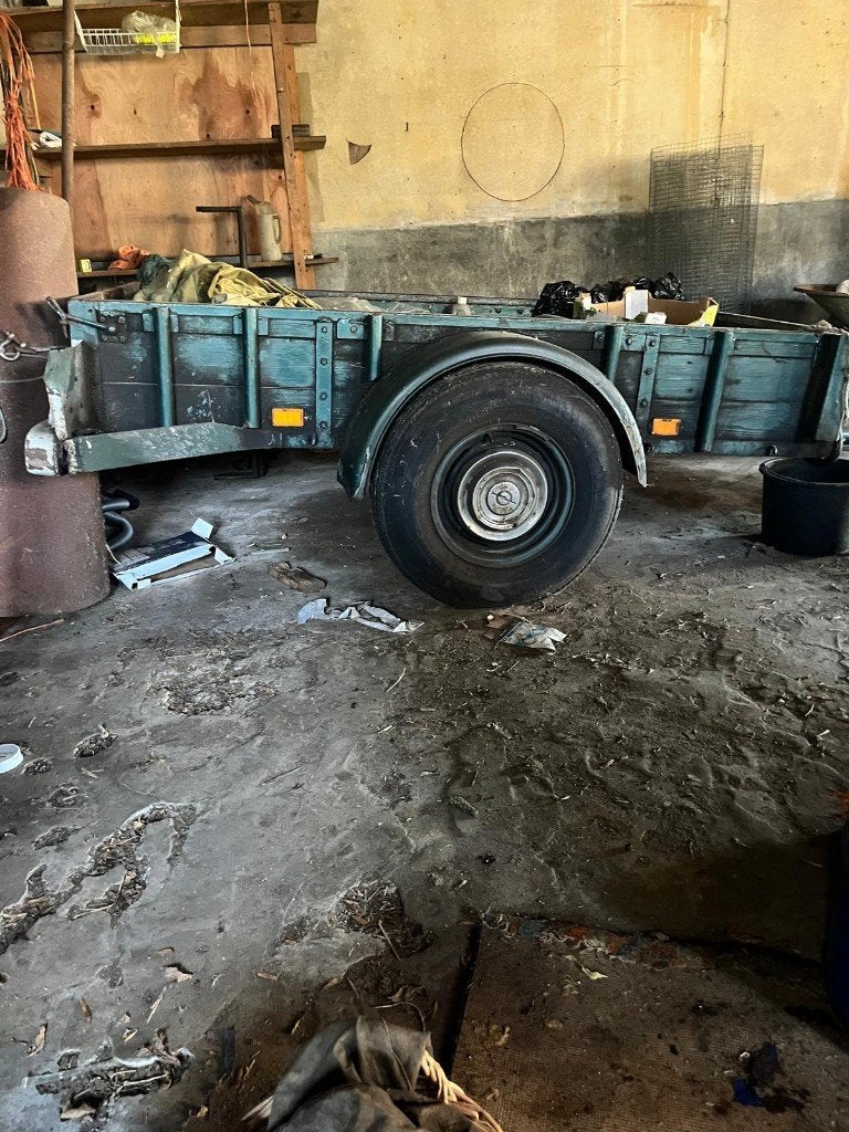 Originele van Weeghel aanhang wagen met torsie as, Ophalen, Gebruikt