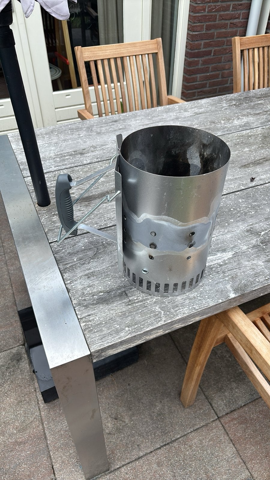Weber  houtskool/brikettenstarter voor bbq, Ophalen of Verzenden, Gebruikt