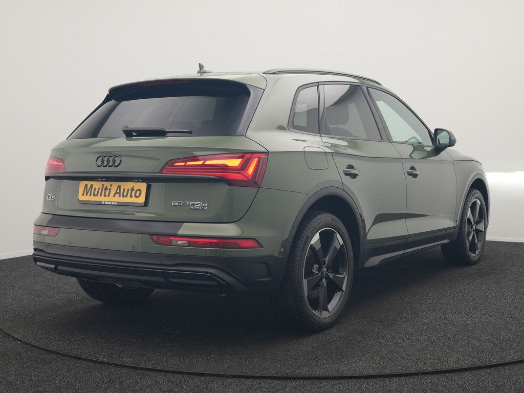 Audi Q5 50 TFSI e Pro Line PHEV 300pk Dealer O.H. | Trekhaak, Auto's, Audi, Automaat, Stof, Gebruikt, Zwart