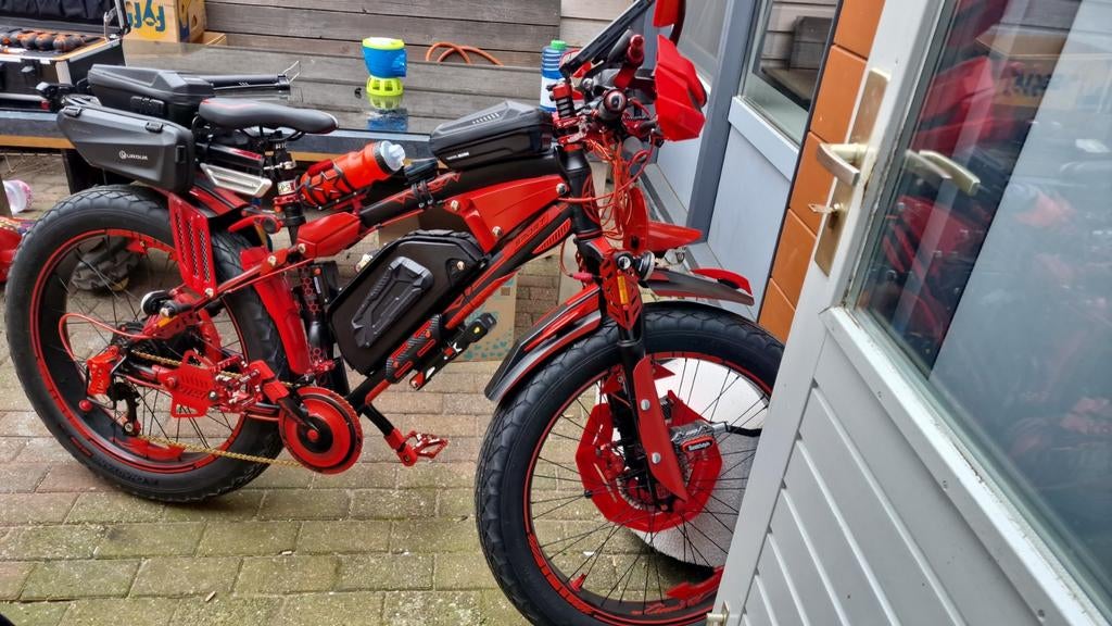 Stoere rode fatbike (ebike) ruilen tegen 2 kinderfatbikes., Ophalen of Verzenden