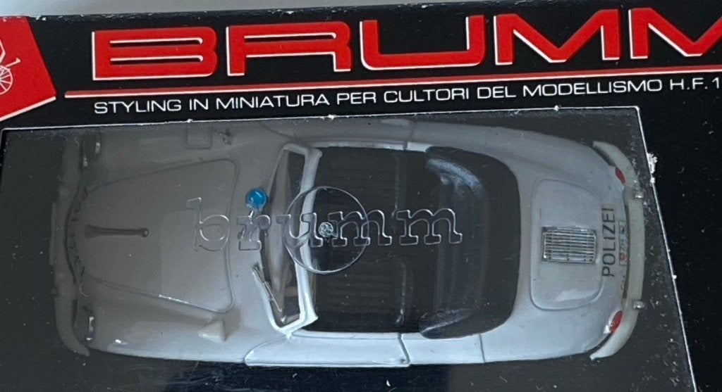 Brumm Porsche 356 Cabriolet "Polizei" 1:43 nieuw staat model, Ophalen of Verzenden, Zo goed als nieuw, Auto, Overige merken