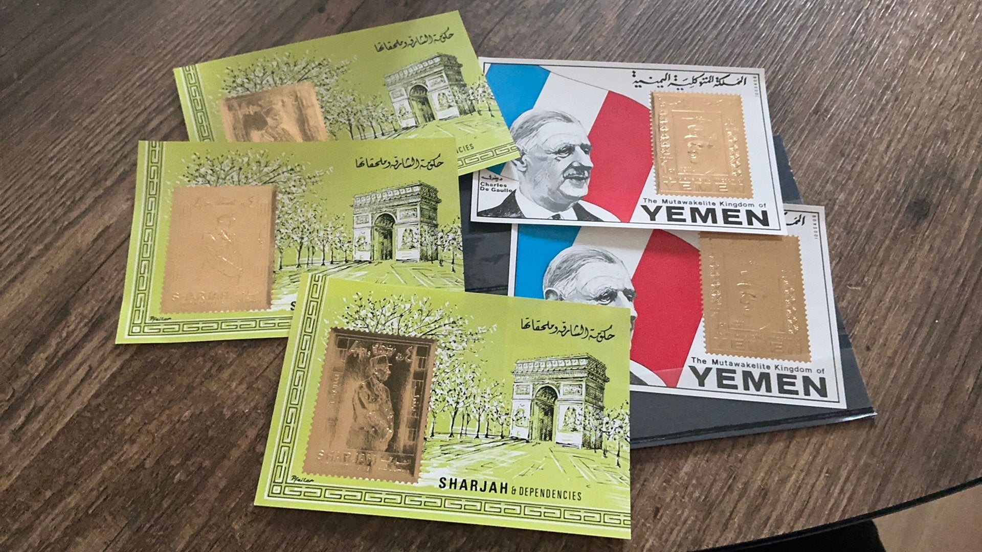 #53 Setje Midden Oosten met vergulde zegels, Ophalen of Verzenden, Midden-Oosten