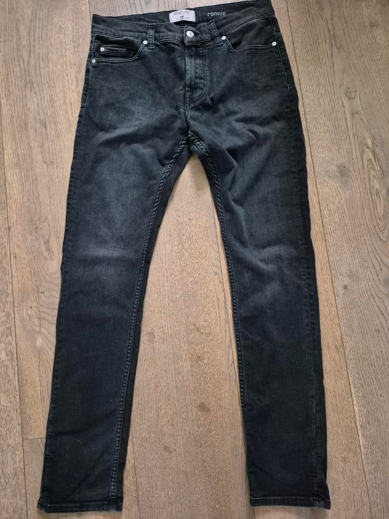 7 For All Mankind Ronnie Skinny Fit Jeans W30 Washed Black, 7 For All Mankind, Verzenden, Zwart, W32 (confectie 46) of kleiner