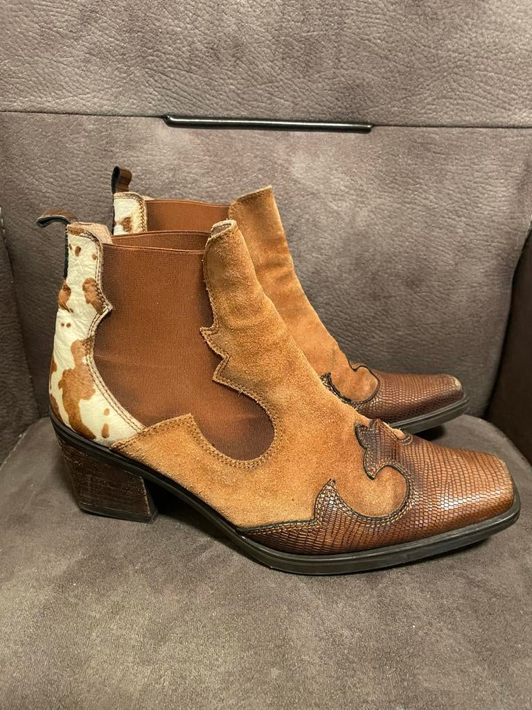 Bruine Hispanitas cowboylaarzen maat 40, Ophalen of Verzenden, Zo goed als nieuw, Bruin, Lage of Enkellaarzen