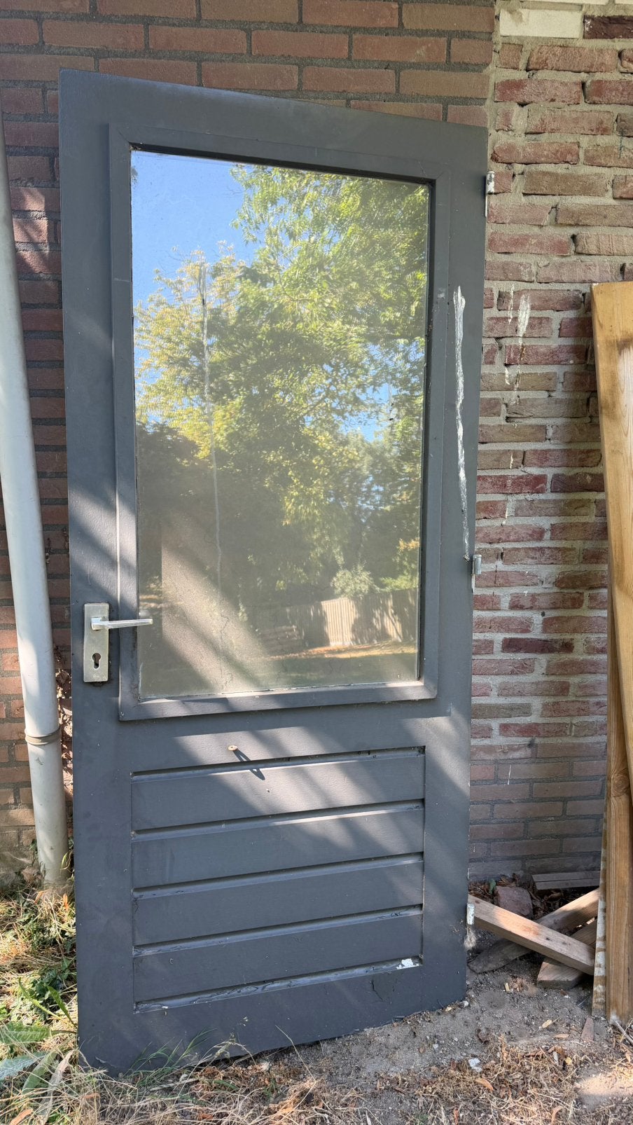 Hardhouten deur, Ophalen, Gebruikt, Buitendeur