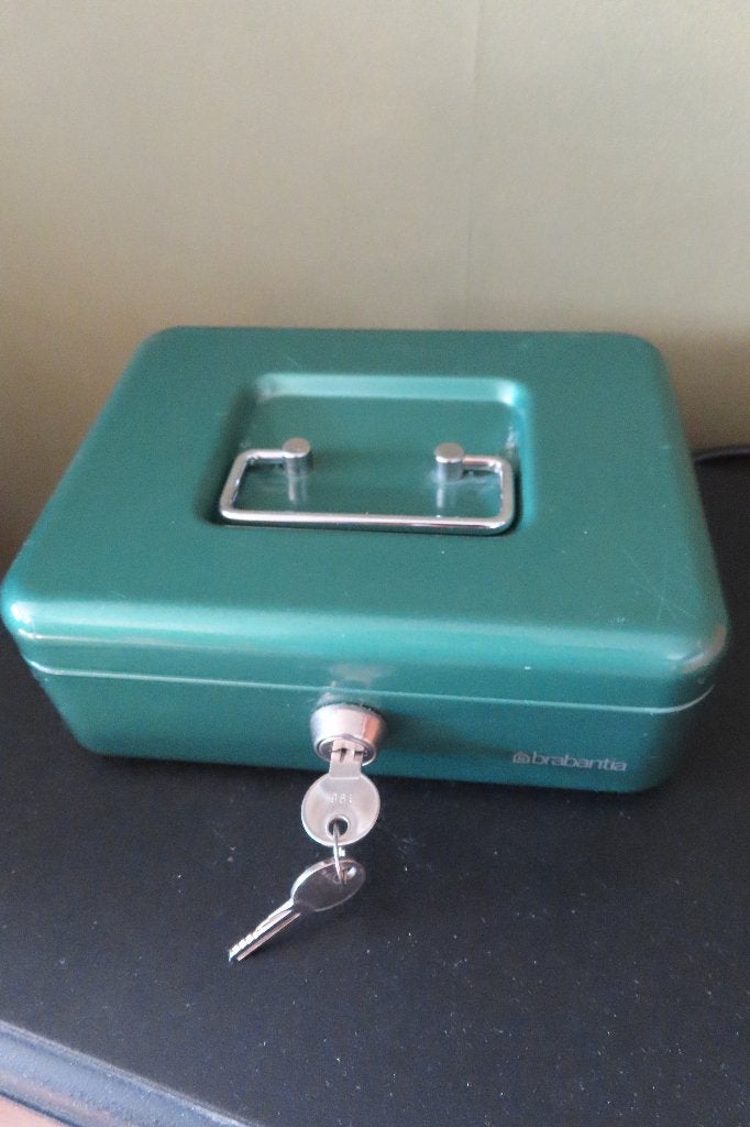 Geldkistje groen Brabantia zgan, Verzamelen, Ophalen of Verzenden, Zo goed als nieuw, Metaal of Blik, Overige thema's