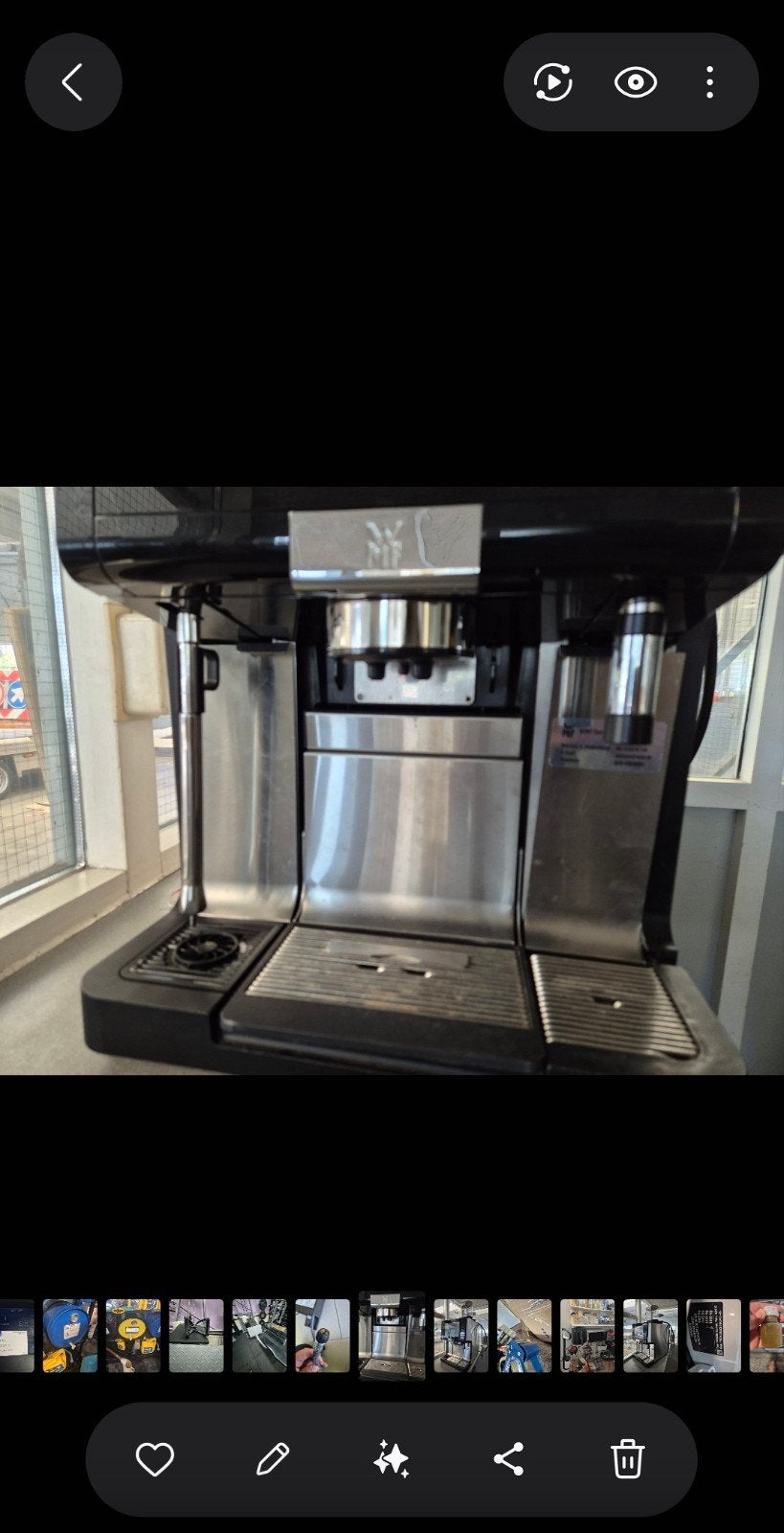 WMF 9000S+ Dynamic Milk Koffiemachine 22000 nieuwprijs Volle, Gebruikt, 10 kopjes of meer, Koffiemachine, Koffiebonen