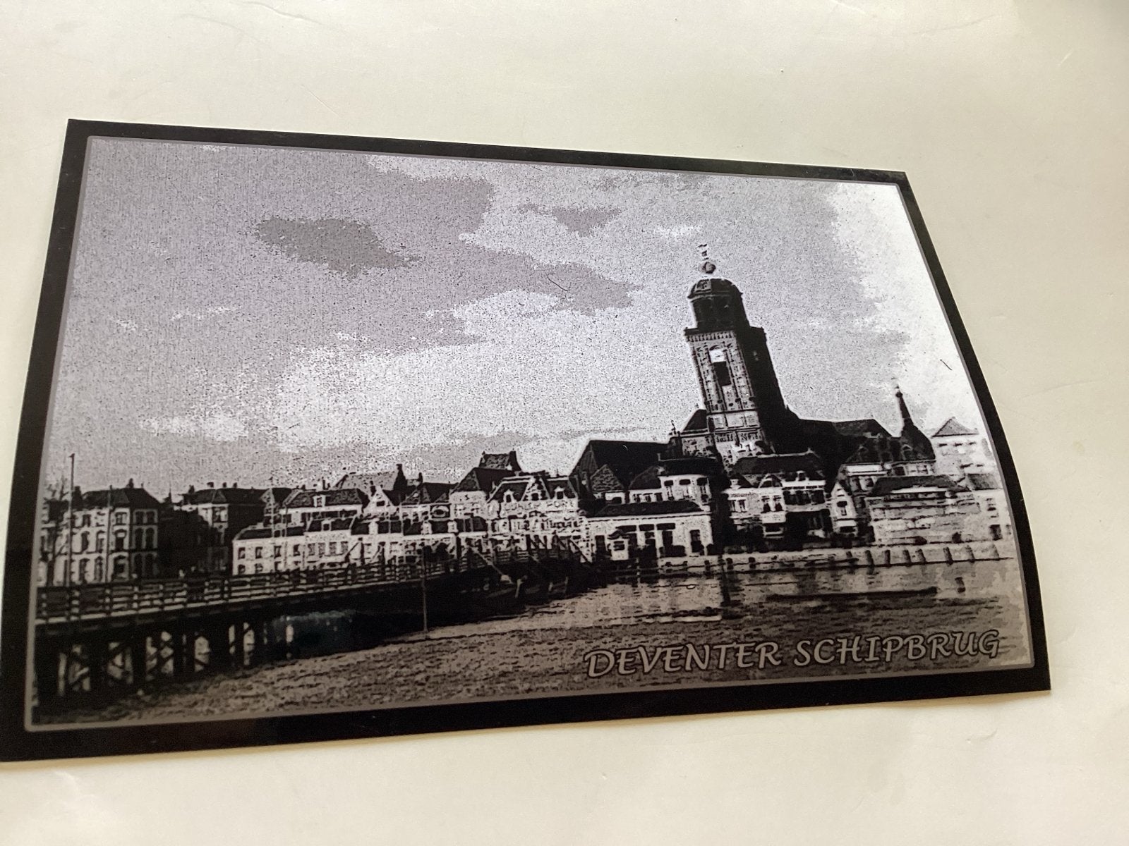 Oude foto Deventer Schipbrug - Gelderland, Ophalen of Verzenden, Voor 1920, Ongelopen, Gelderland