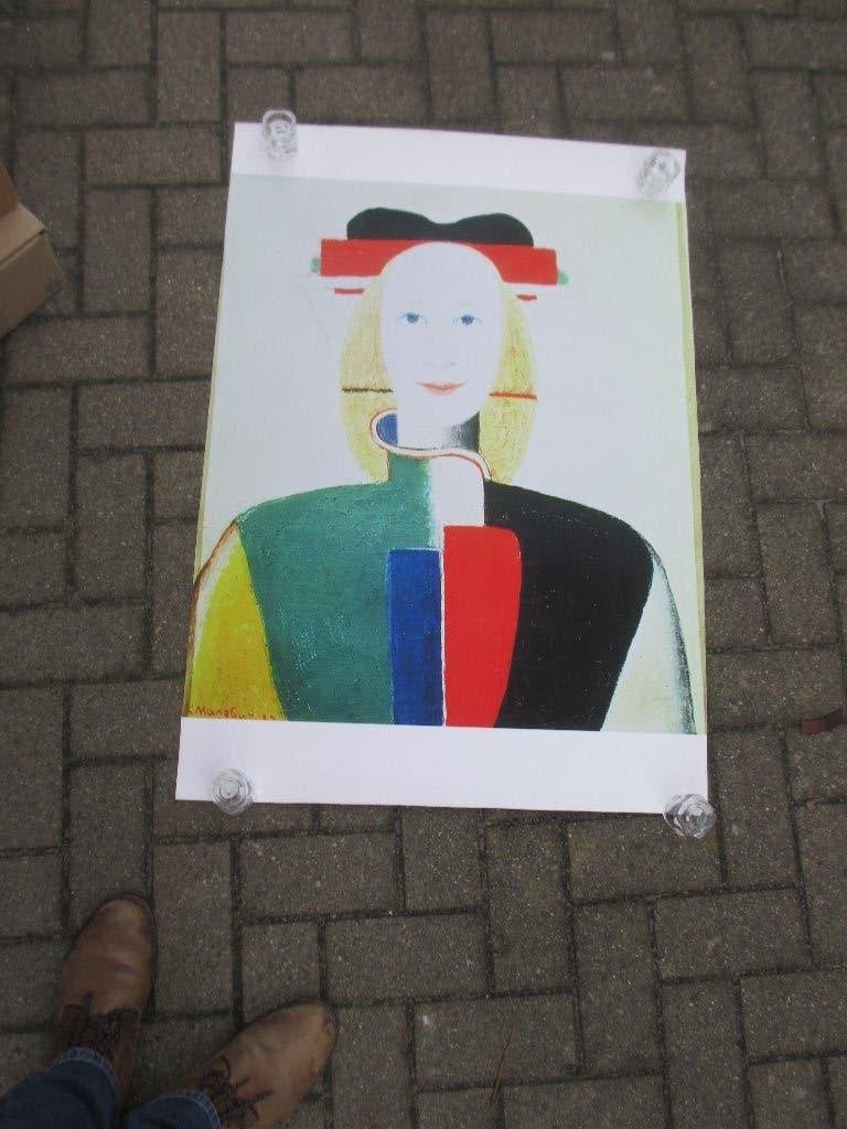 ART - PRINT XXL Kazimir Malevich Girl with Comb in Her Hair, Verzamelen, Rechthoekig Staand, Ophalen of Verzenden, Zo goed als nieuw