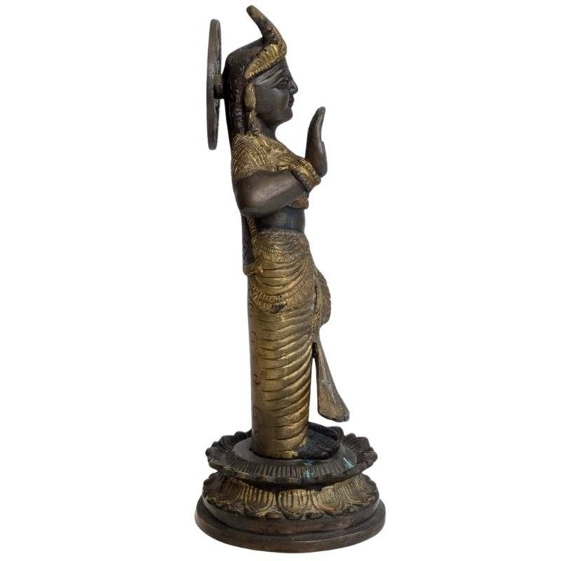 Parvati beeld – bronzen godin – India, Ophalen of Verzenden, Gebruikt, Metaal, Oosters