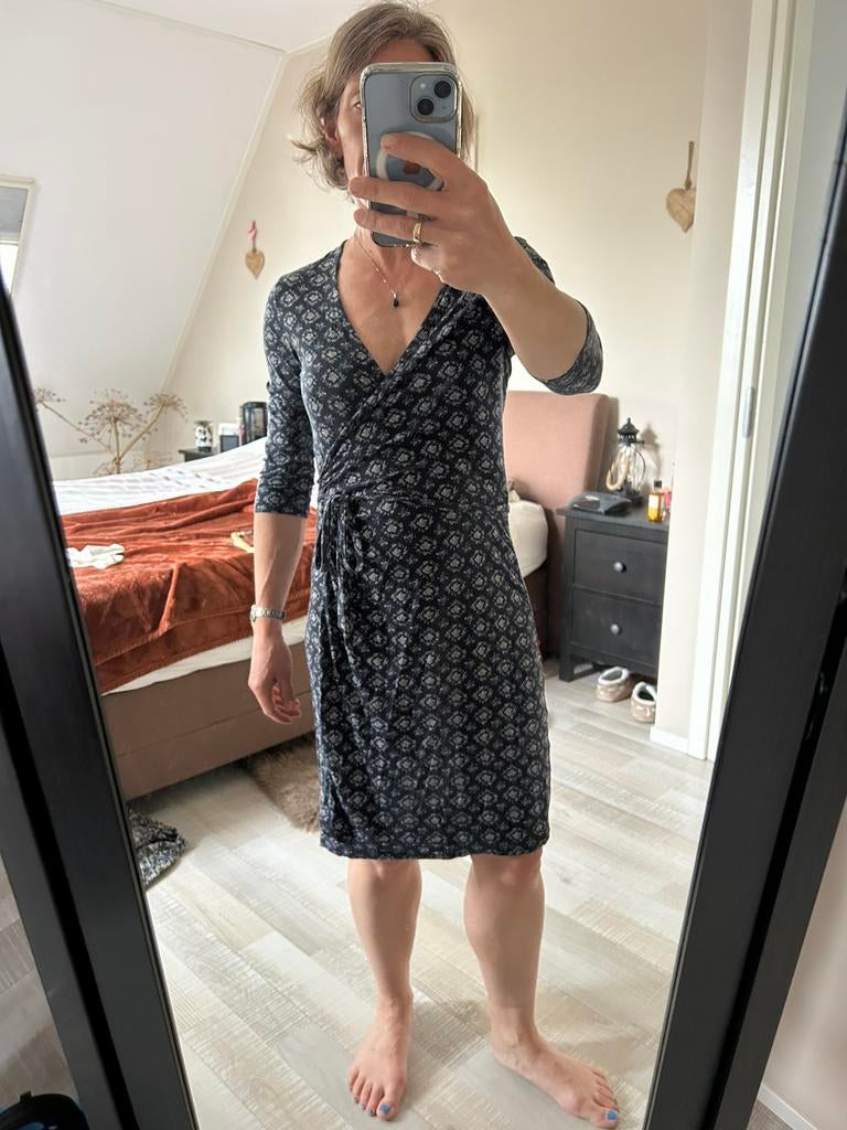S oliver dames jurk mt 36, Blauw, Ophalen of Verzenden, Zo goed als nieuw, Maat 36 (S)