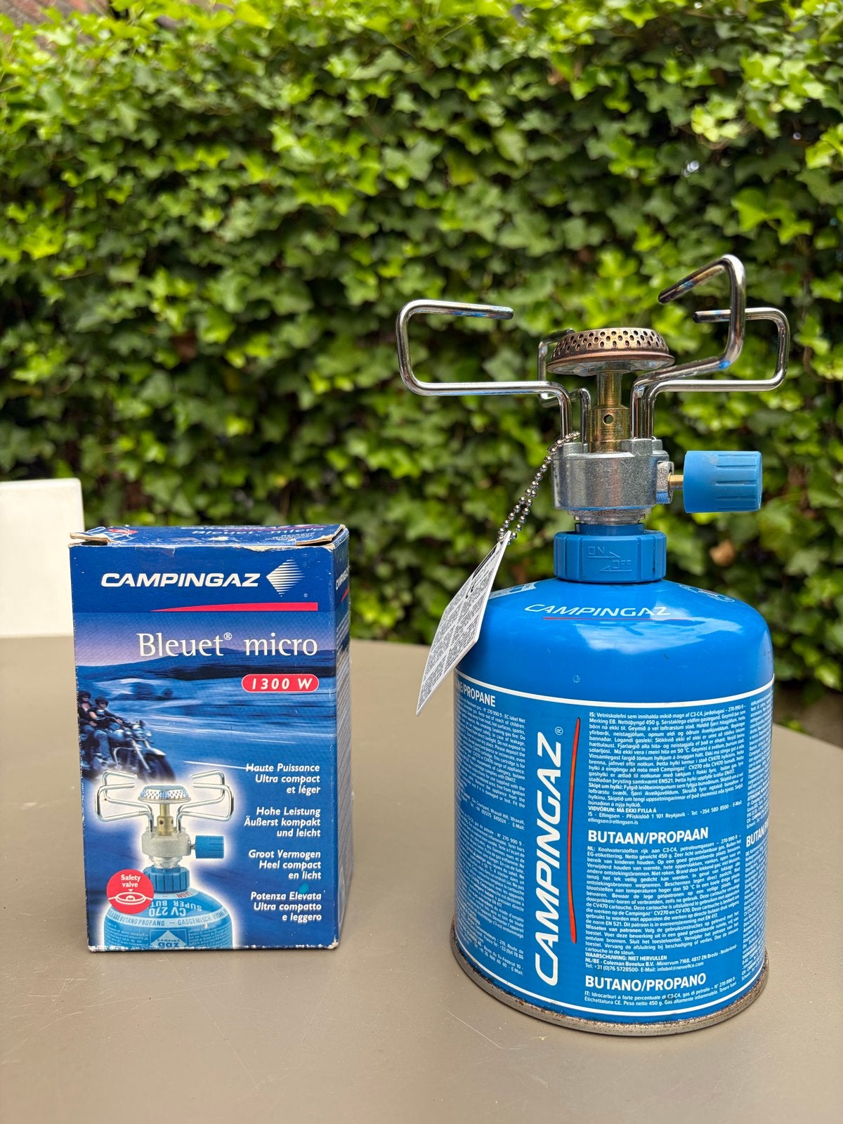 Campingaz Bleuet Micro W1300 Gasbrander met CV470 Plus, Ophalen of Verzenden, Gebruikt