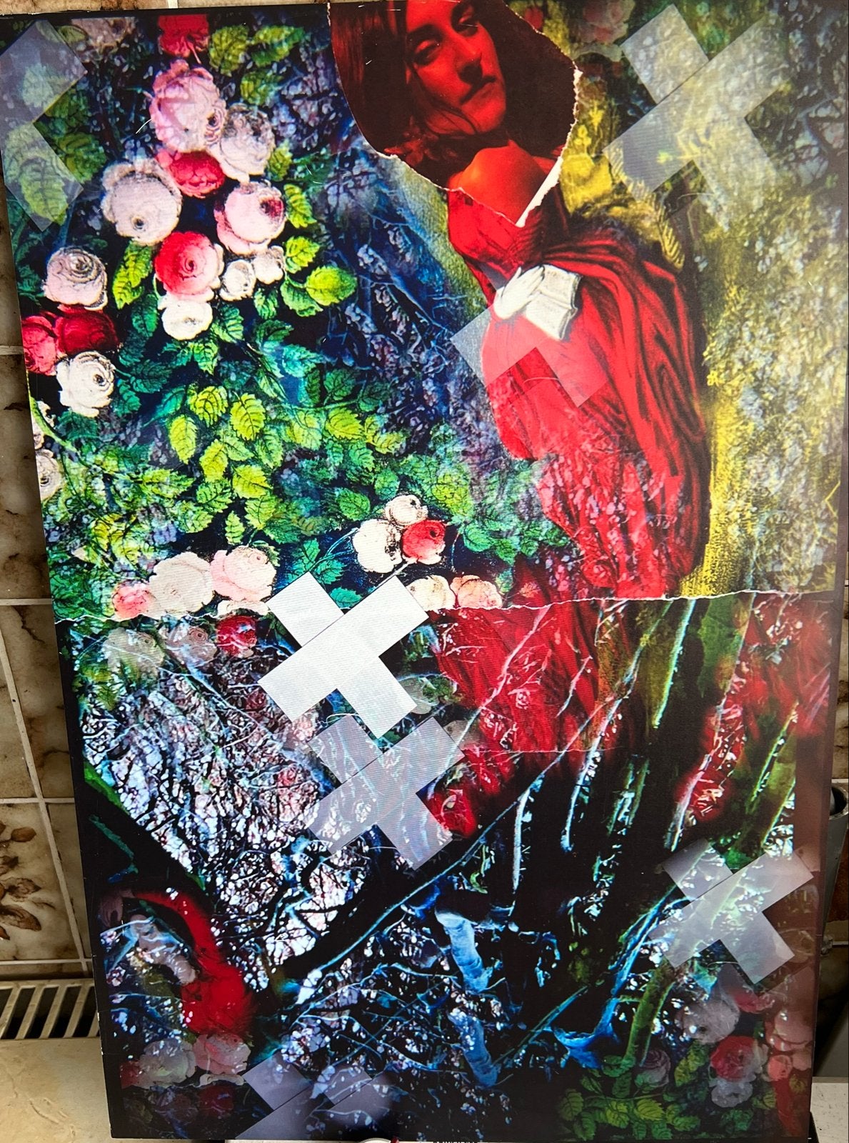 Uniek handgemaakt collage kunstwerk, Antiek en Kunst, Ophalen of Verzenden