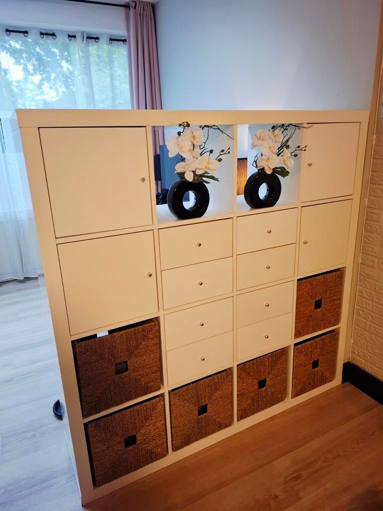 2x kallax kast +manden, Ophalen, 50 tot 100 cm, Zo goed als nieuw, Minder dan 100 cm