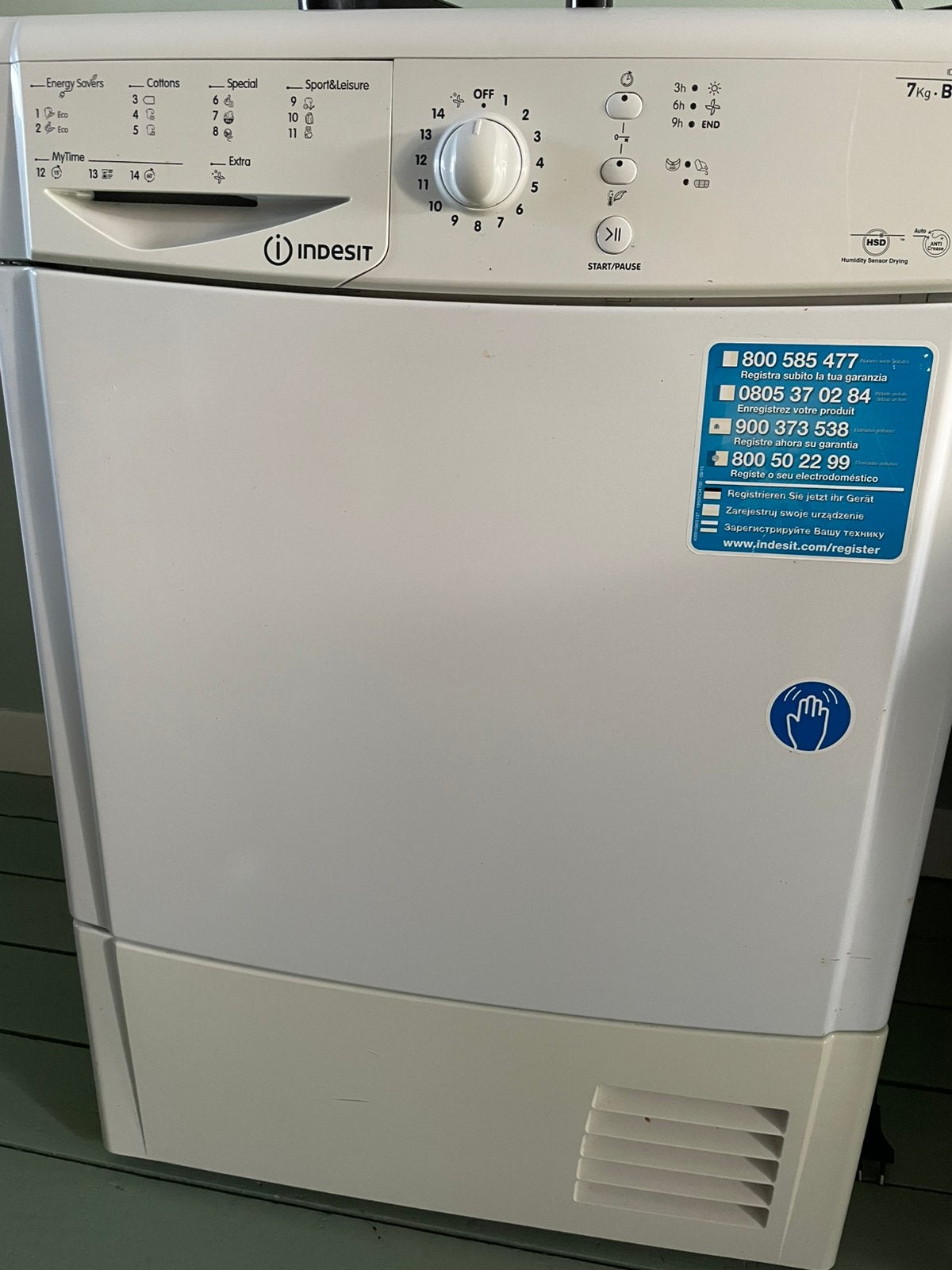 Indesit 7kg condensdroger vrijstaand 7,0 kg IDCL 75 B H, Witgoed en Apparatuur, Wasdrogers, Ophalen, 6 tot 8 kg, Minder dan 85 cm