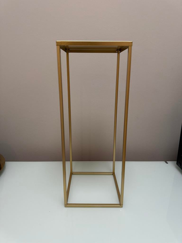 Gouden metalen plantenstandaard / decoratieve zuil, Ophalen, Nieuw