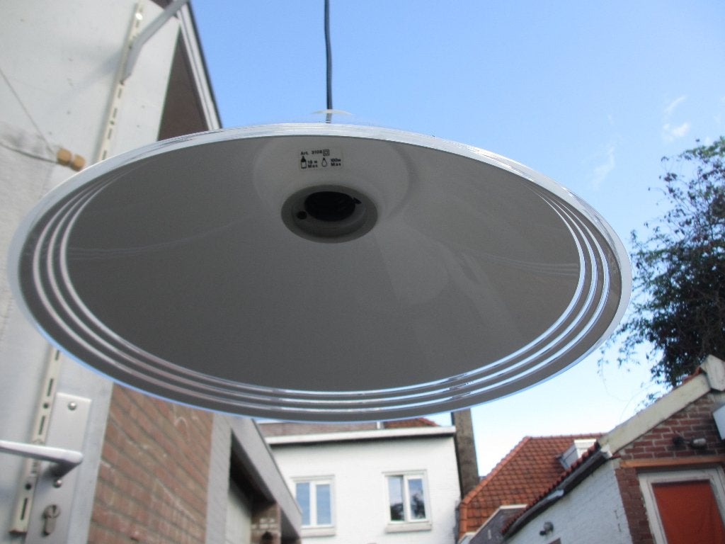 Guzzini design A. Pozzi hanglamp jaren 80, Kunststof, Gebruikt, Vintage, E27 (groot)