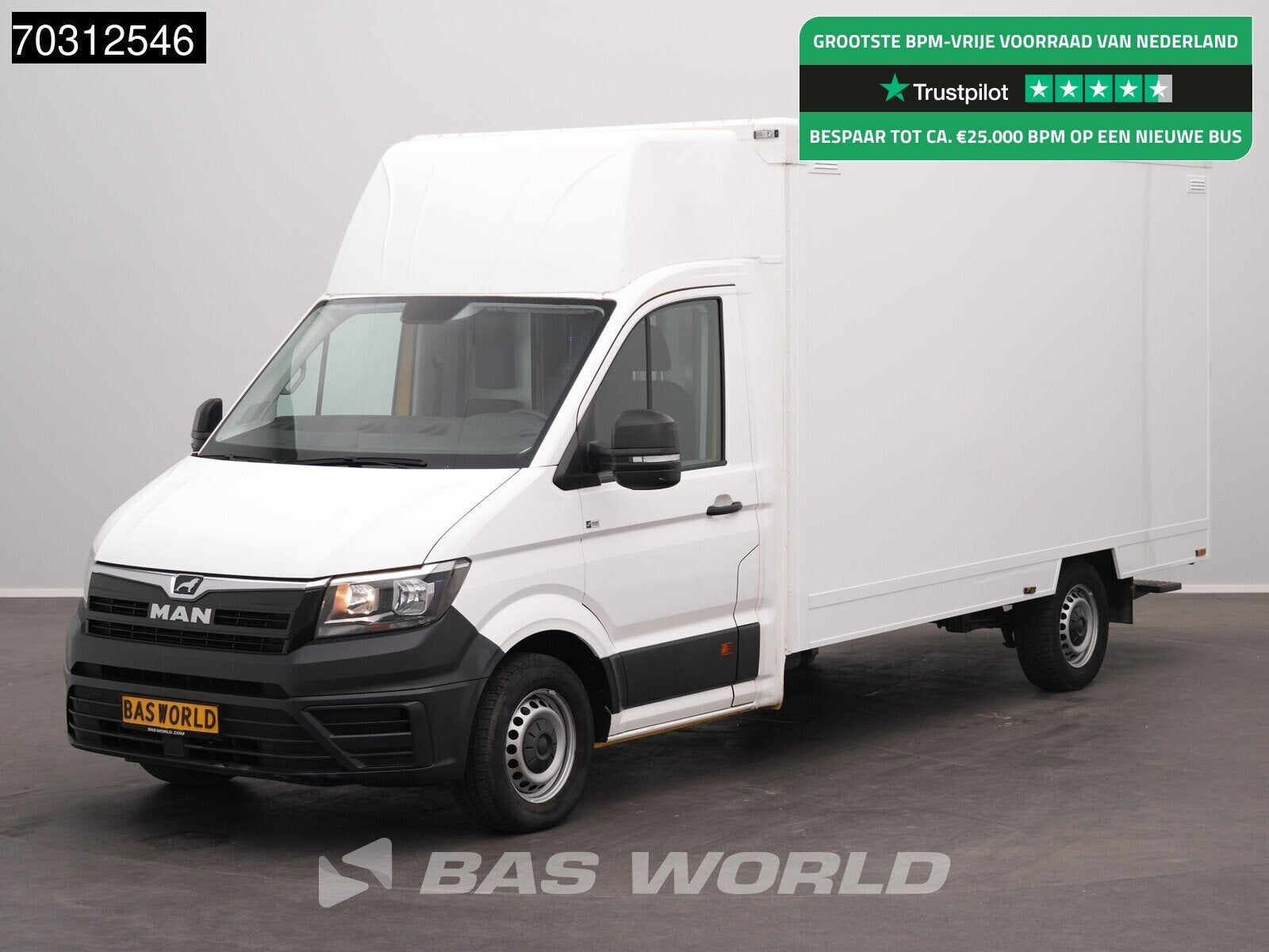 MAN TGE 3.100 433cm Bakwagen Achterdeuren Zijdeur Camera Eur, Auto's, Bestelauto's, Stof, Gebruikt, Euro 6, 4 cilinders