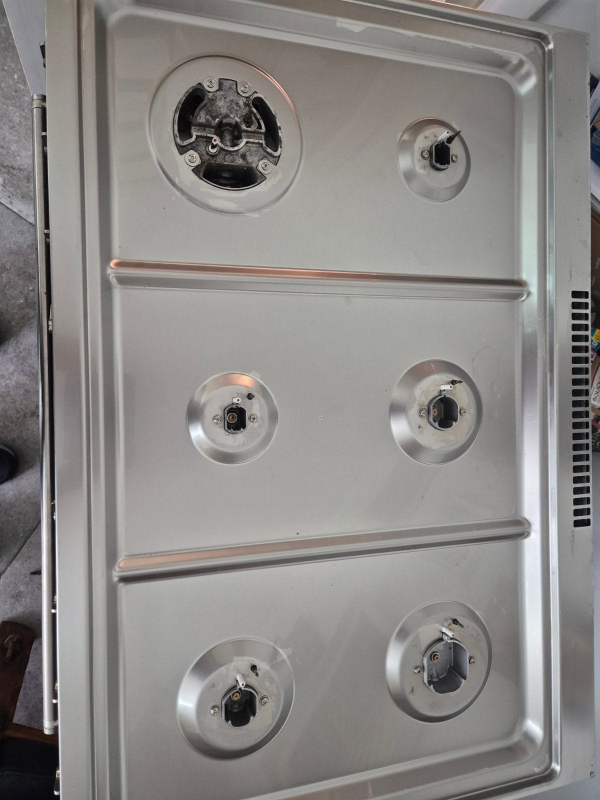 6 pits gasfornuis Smeg zwart / rvs, Witgoed en Apparatuur, Fornuizen, Ophalen, Gebruikt, Hete lucht, 60 cm of meer
