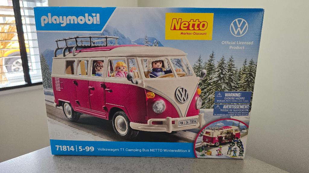 Playmobil 71814 VW T1 Camper Netto Winter nieuw in doos, Ophalen of Verzenden, Nieuw, Complete set