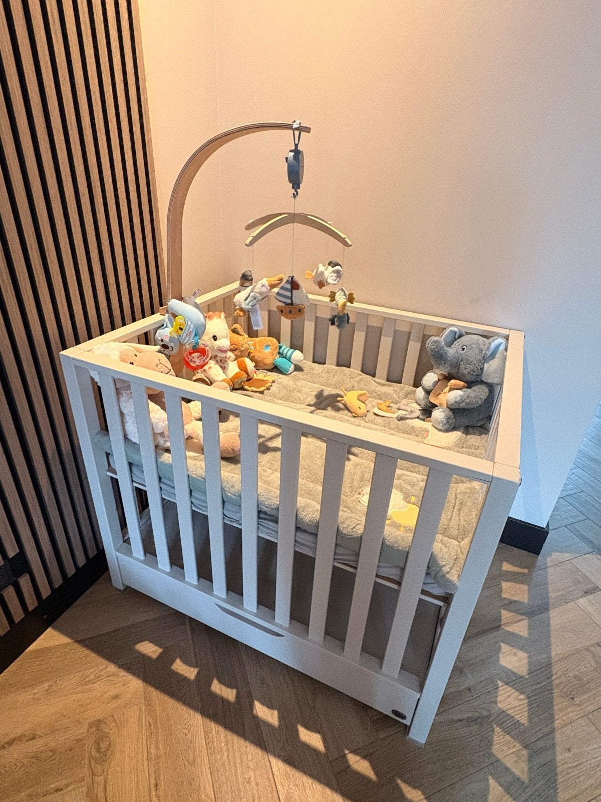 TWF baby box met lade en verstelbare bodem, Ophalen, Gebruikt, Vierkant, In hoogte verstelbaar