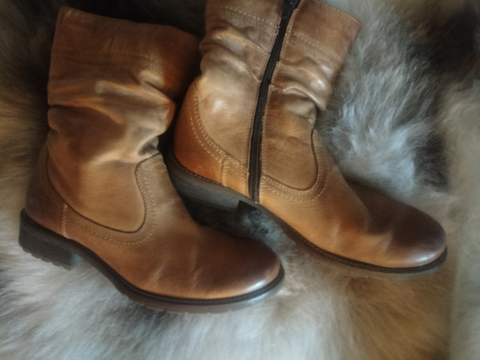 Gevoerde leren laarzen Huspuppies Nieuw 38, Kleding | Dames, Ophalen of Verzenden, Nieuw, Bruin, Hoge laarzen