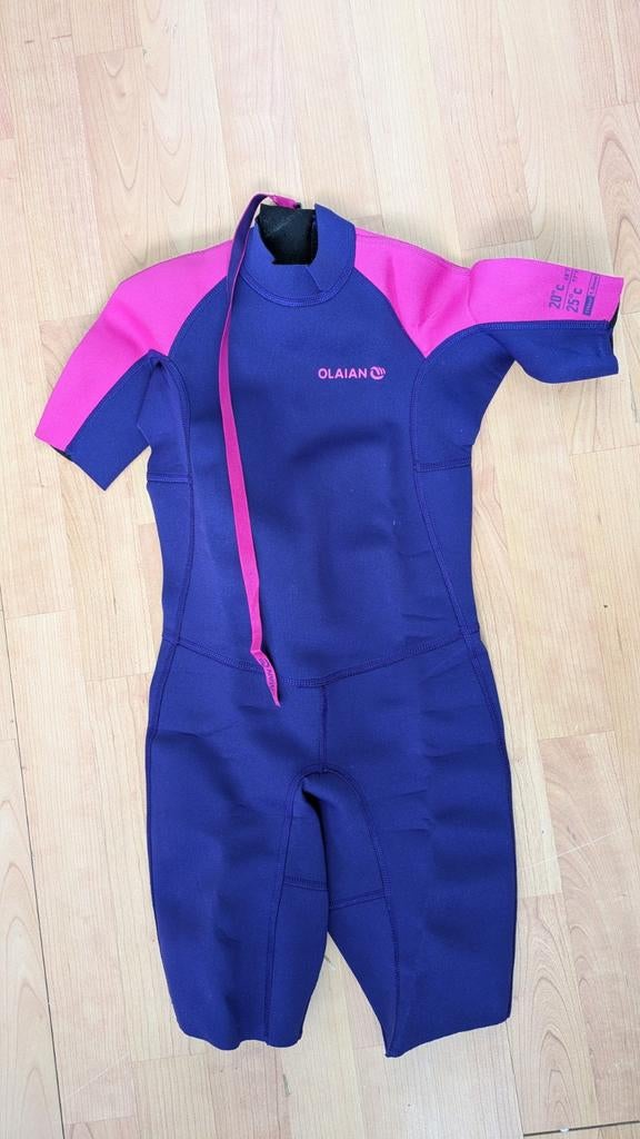 Wetsuit paars roze voor kind maar 133-142, Watersport en Boten, Watersportkleding, Ophalen of Verzenden, Zo goed als nieuw, Kind