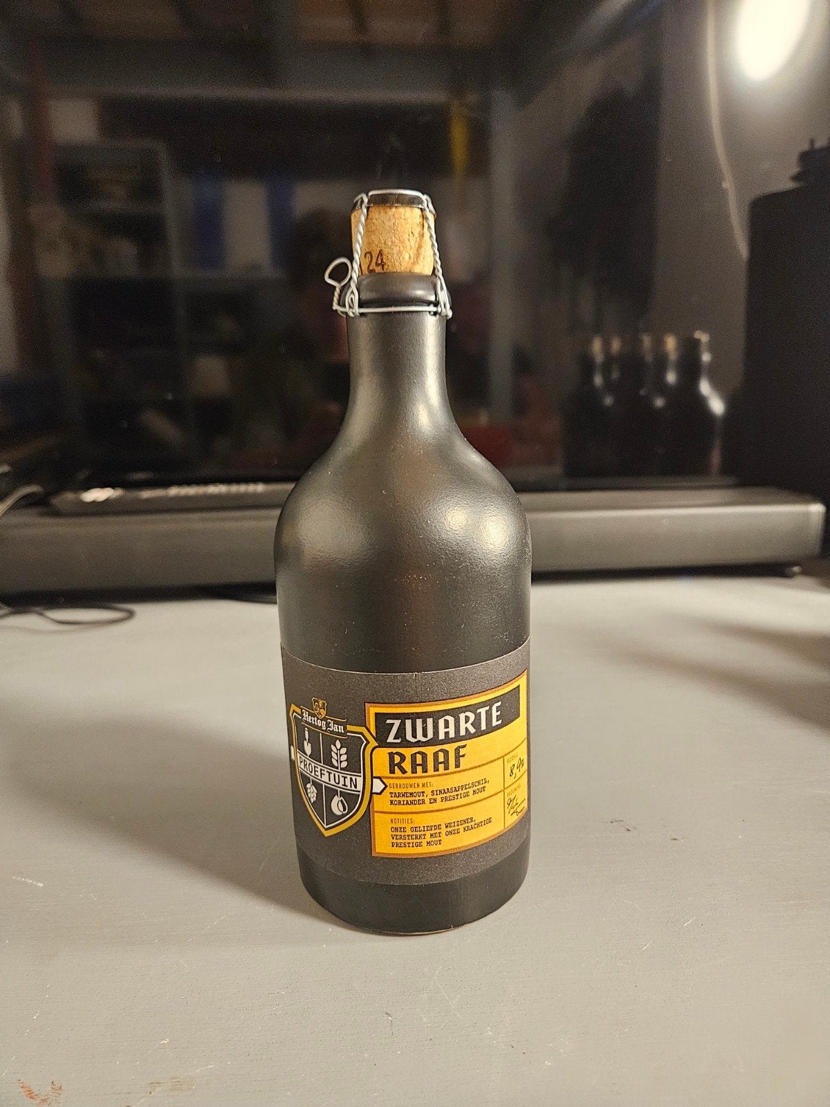 Hertog Jan Proeftuin Zwarte Raaf Bierfles, Verzamelen, Biermerken, Ophalen of Verzenden, Zo goed als nieuw, Flesje(s), Hertog Jan