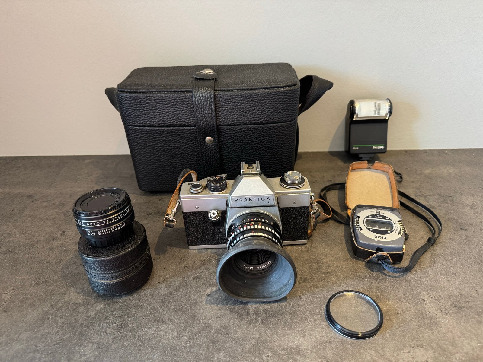 Vintage Praktica L-serie Camera Set met Accessoires, Ophalen, Gebruikt, Spiegelreflex, Overige Merken