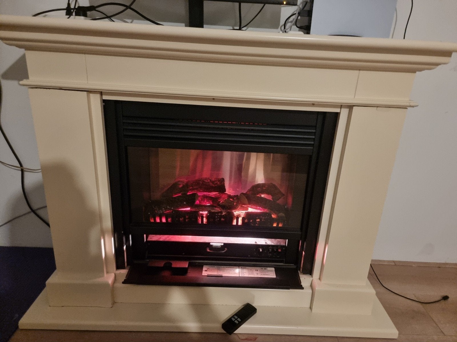 Elektrische haard met schouw en afstandsbediening, Ophalen of Verzenden