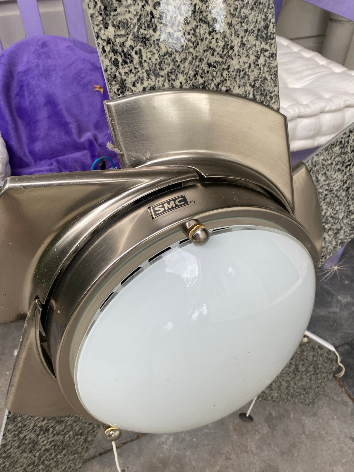 SMC Plafondventilator met verlichting - Grijs/Zilver, Overige merken, Gebruikt, Grijs, Ophalen