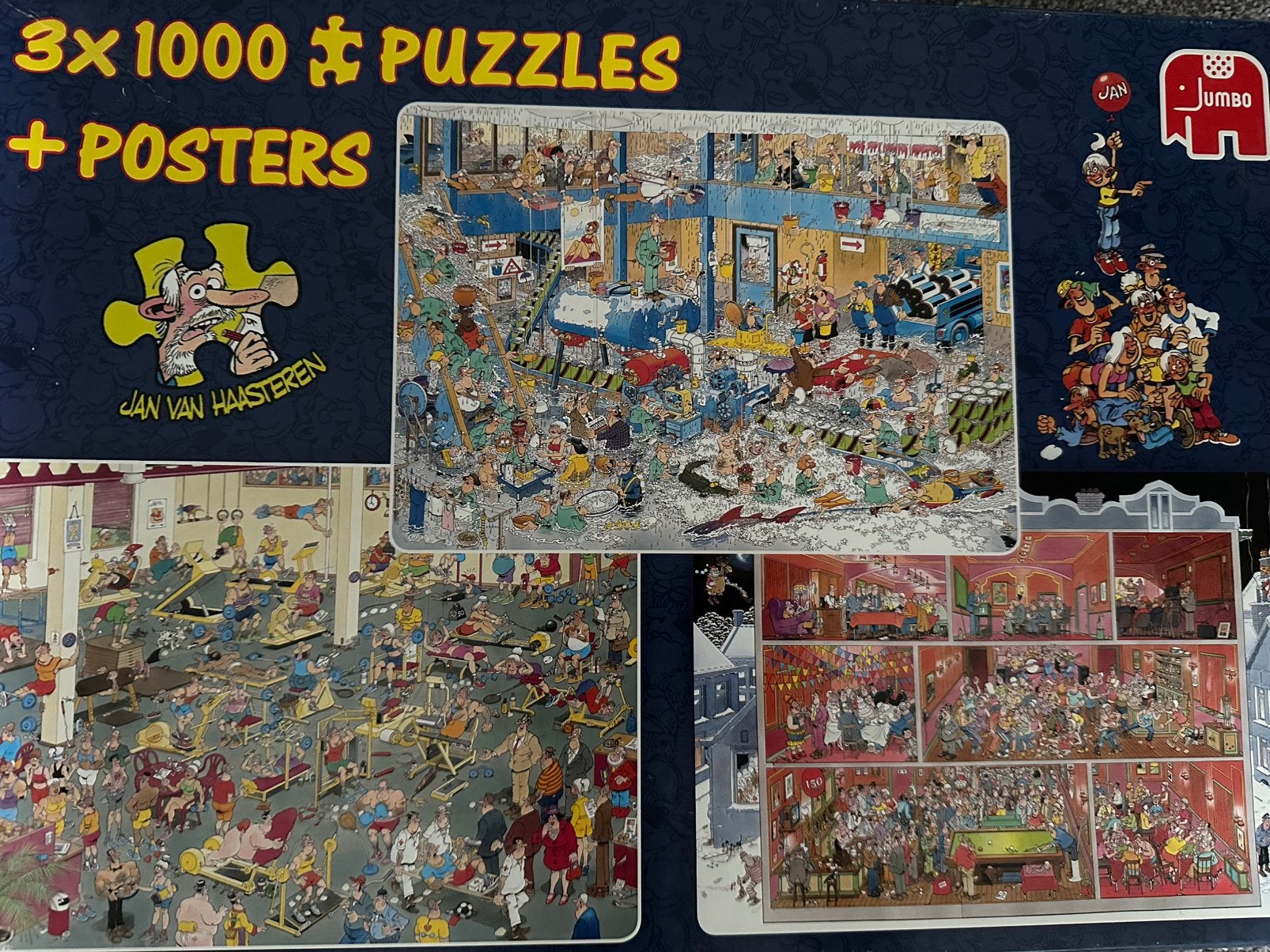 Jan van Haasteren puzzels 2x 1000 stukjes NIEUW!, Ophalen of Verzenden, 500 t/m 1500 stukjes, Zo goed als nieuw