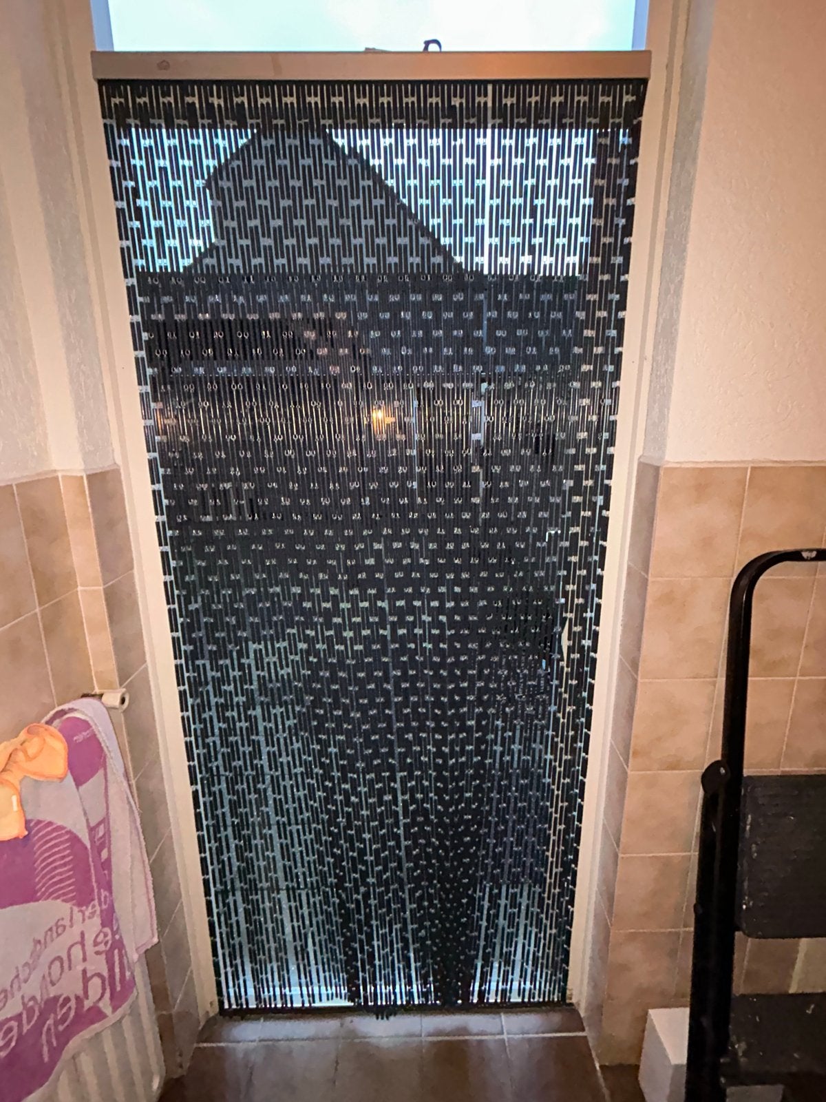 Livn deurgordijn tube antraciet 210 x 90 cm, Huis en Inrichting, Ophalen of Verzenden, Zo goed als nieuw