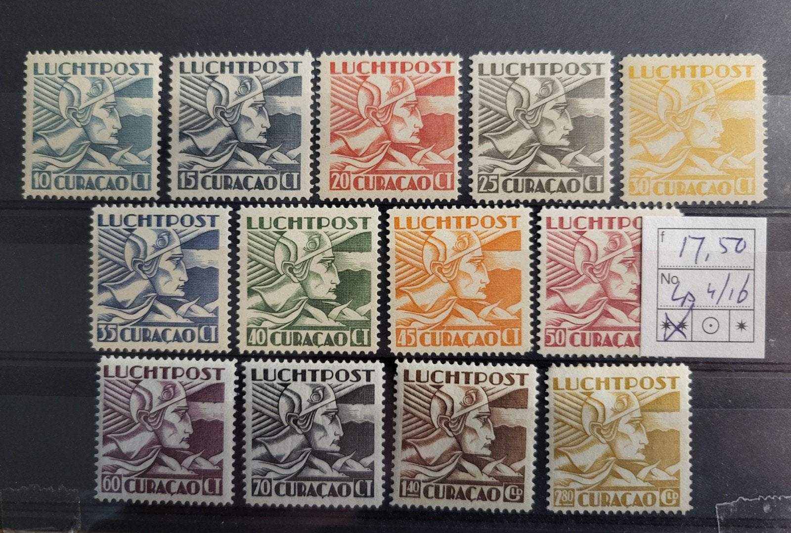 Curacao luchtpost 4/16 POSTFRIS, Ophalen of Verzenden, Postfris