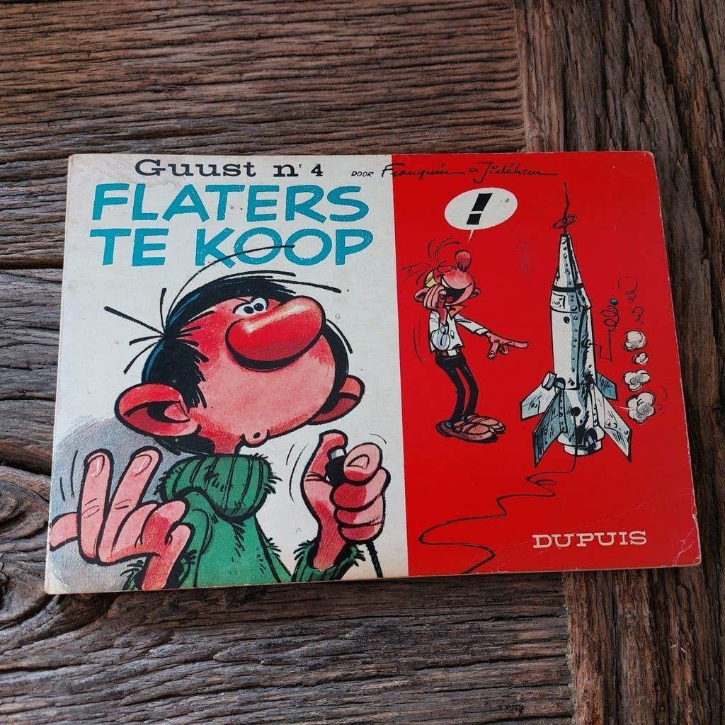 Oude 1e druk Guust Flater Dupuis 1965 nr 4, Gelezen, Eén stripboek, Ophalen of Verzenden, Franquin