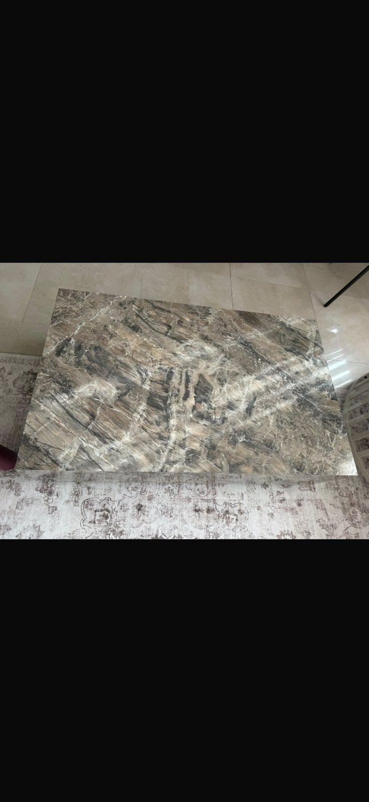 Marmer look salontafel westwing collection 10 maanden oud, 100 tot 150 cm, Zo goed als nieuw, Rechthoekig, 50 tot 100 cm