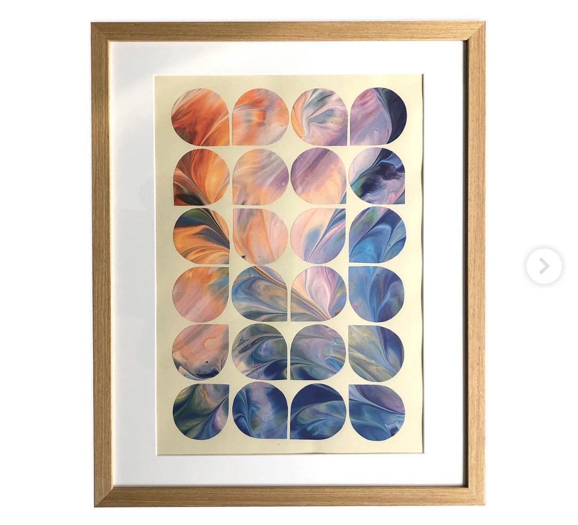Zelfgemaakt kunstwerk met lijst, Ophalen