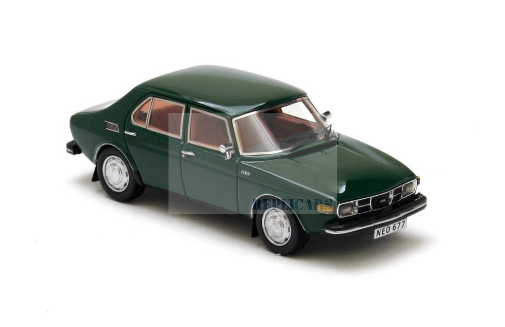 Neo . SAAB 99 4 deurs donkerkgroen 1971? Resin schaal 1:43., Ophalen of Verzenden, Nieuw, Auto, Overige merken