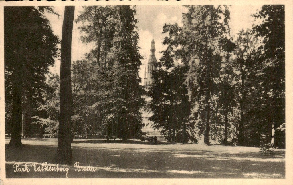 Breda - Park Valkenberg - Parkzicht, Ophalen of Verzenden, 1920 tot 1940, Gelopen, Noord-Brabant