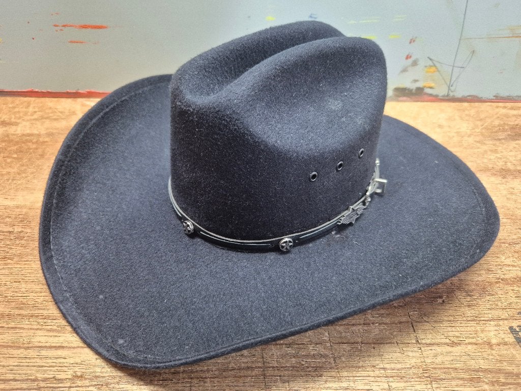 Cowboy hoed 'Stars and Stripes, maat 54 Small, Ophalen, Stars and stripes, Hoed, 57 cm (M, 7⅛ inch) of minder