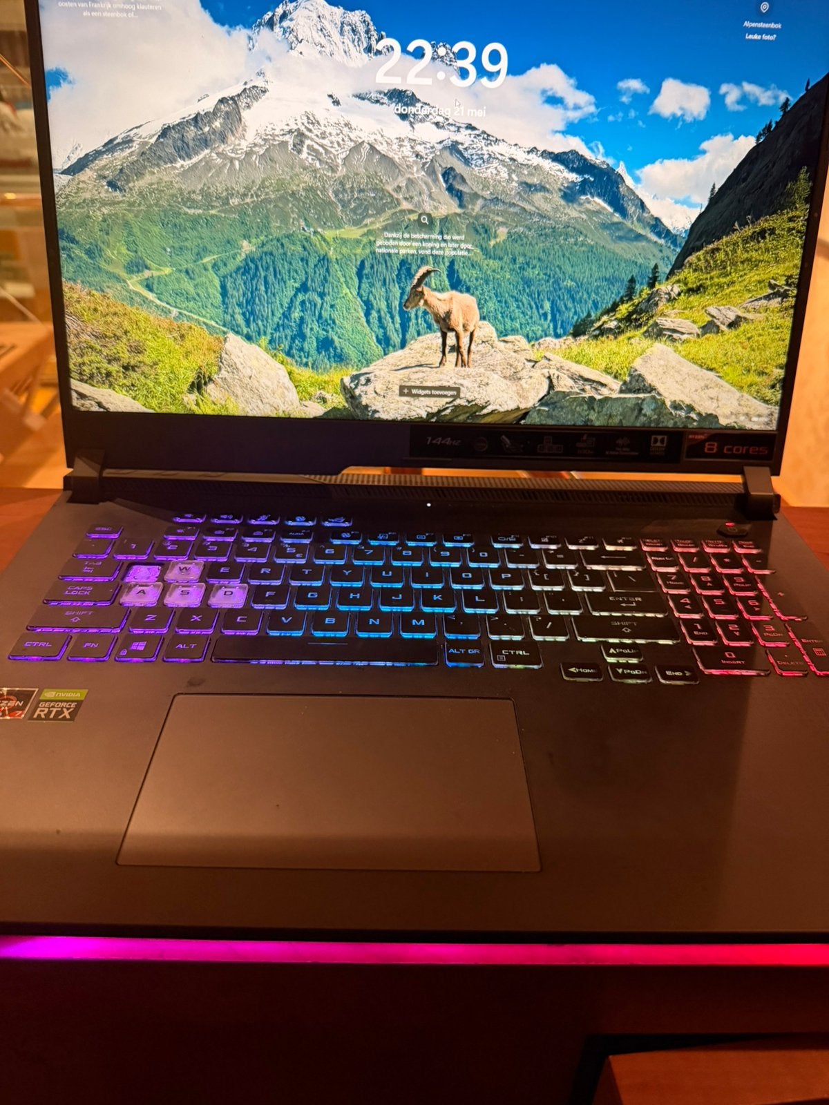 ASUS ROG Strix G17 3050Ti G713IE-HX011W - Gaming laptop, Met videokaart, Qwerty, Ophalen of Verzenden, Zo goed als nieuw